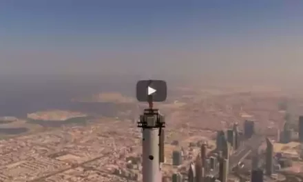 Woman Standing at the top of Burj Khalifa | Burj Khalifa ad