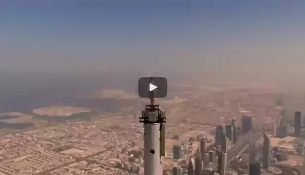 Woman Standing at the top of Burj Khalifa | Burj Khalifa ad